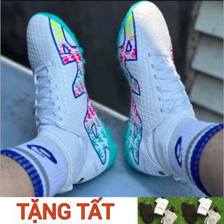  Giày đá bóng TẶNG TẤT,giày bóng đá cao cổ ĐẾ CAO SU,giày đá banh nam nữ 