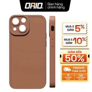  Ốp Lưng iPhone cạnh vuông nâu trơn 11 12 13 14 15 16 17 Pro Max - ORIO OVNT 