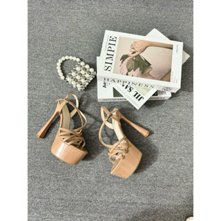 Giày cao gót 15 phân love begins giày catwalk 4 dây chéo hậu cài chéo trẻ trung mã 05