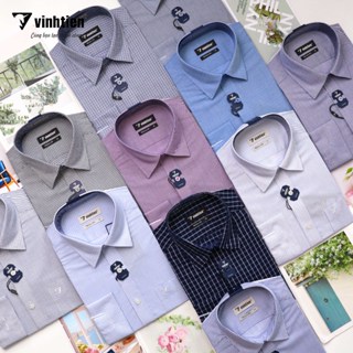  Áo Sơ Mi Dài Tay Caro Vải Bamboo Form Regular Fit Vĩnh Tiến 479 - Nhiều Màu 