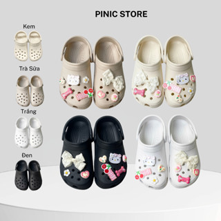  Dép Đúc Quai Hậu Charm Xinh Dễ Thương Êm Chân Không Thấm Nước Dép Nam Nữ Hỗ Trợ Đổi Size PINIC STORE 