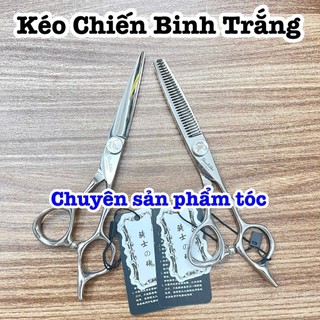 ✅ShenShi Kéo Chiến Binh Trắng 6.0 in - Kéo Cắt Tóc Cao Cấp Nhật Bản, Thép S440C, Độ Cứng Trên 62HRC, Lưỡi Sắc Bén