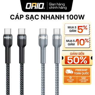 Dây Cáp Sạc Siêu Nhanh ORIO RC - 172 Type C To Type C PD 100W Bọc Dù