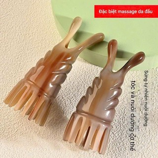  Lược sừng gội đầu dưỡng sinh LƯỢC TÂM phiên bản cao cấp chải đầu massage sống mũi thư giãn hiệu quả 