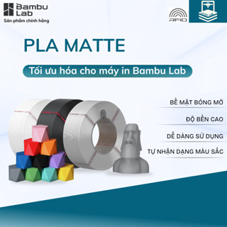  Bambu Lab PLA Matte Nhựa In 3D Mờ Nhám Nhiều Màu| Cuộn Refill Không Có Khay Nhựa| Phù Hợp Máy In 3D 