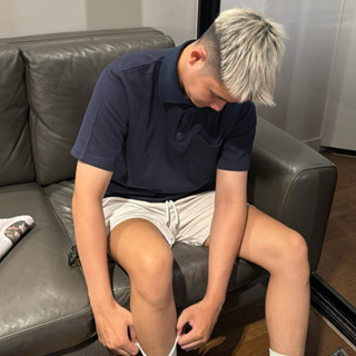  SCHÖ - MidName Polo Áo polo cá sấu cotton vải dày ba màu thêu logo có túi 