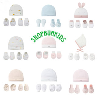 [ Nous ] Set Mũ bao tay, bao chân Nous sơ sinh, Phụ kiện sơ sinh Nous 0-3M