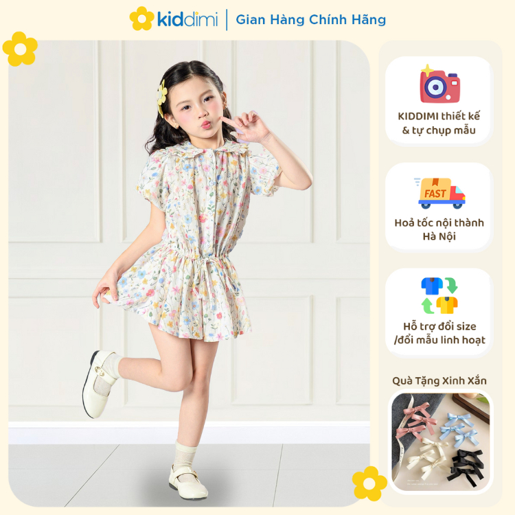 (Chính hãng KIDDIMI) Sơ mi dáng váy thời trang cho bé gái (có quần bảo hộ rời) - CHERIE DRESS