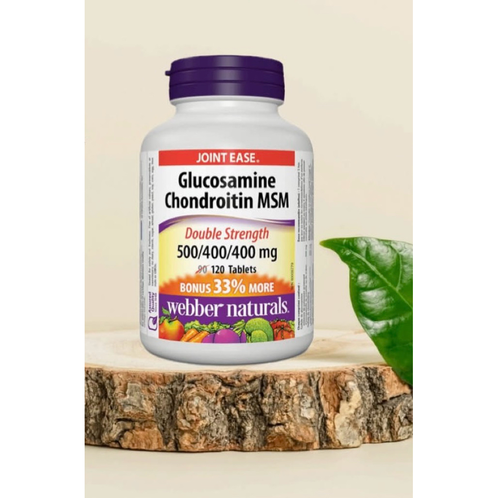 Nhập khẩu - GLUCOSAMINE CHONDROITIN MSM – Lọ 120 viên – WEBBER NATURALS