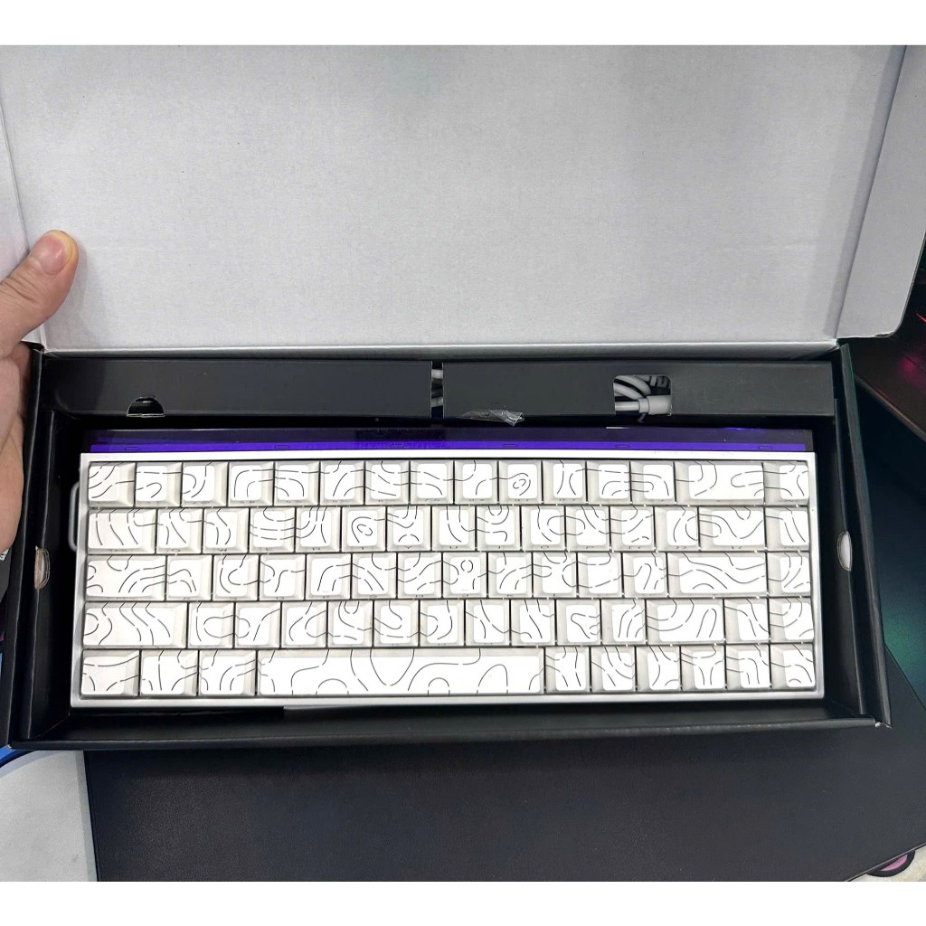 Bàn Phím Cơ Aula HERO 68 HE 8khz Trắng Tím | Jade King magnetic switch , giá rẻ nhất thị trường