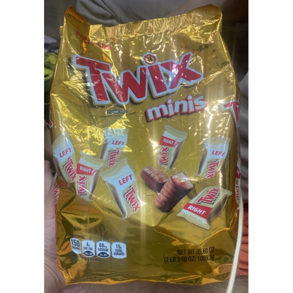SOCOLA SỮA NHÂN BÁNH QUY GIÒN & ĐƯỜNG CARAMEL DẺO CỦA MỸ TWIX COOKIE BARS CARAMEL MILK CHOCOLATE PAR