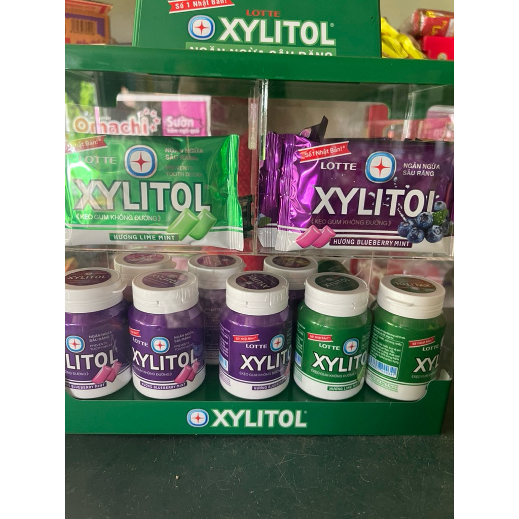 kẹo gum xylitol  vỉ -lọ hàng chuẩn, kẹo sing-gum xylitol không đường, các HƯƠNG VỊ
