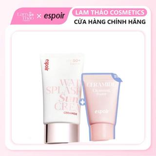  Set Kem Chống Nắng Espoir Water Splash Sun Cream Ceramide SPF50+ PA++++ + Sữa Rửa Mặt Espoir Ceramide Cleansing Foam 20G 