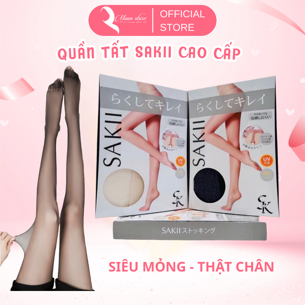 Quần tất giấy da chân nữa SAKII siêu mỏng tôn dáng, che khuyết điểm, chống nắng tia UV QT49
