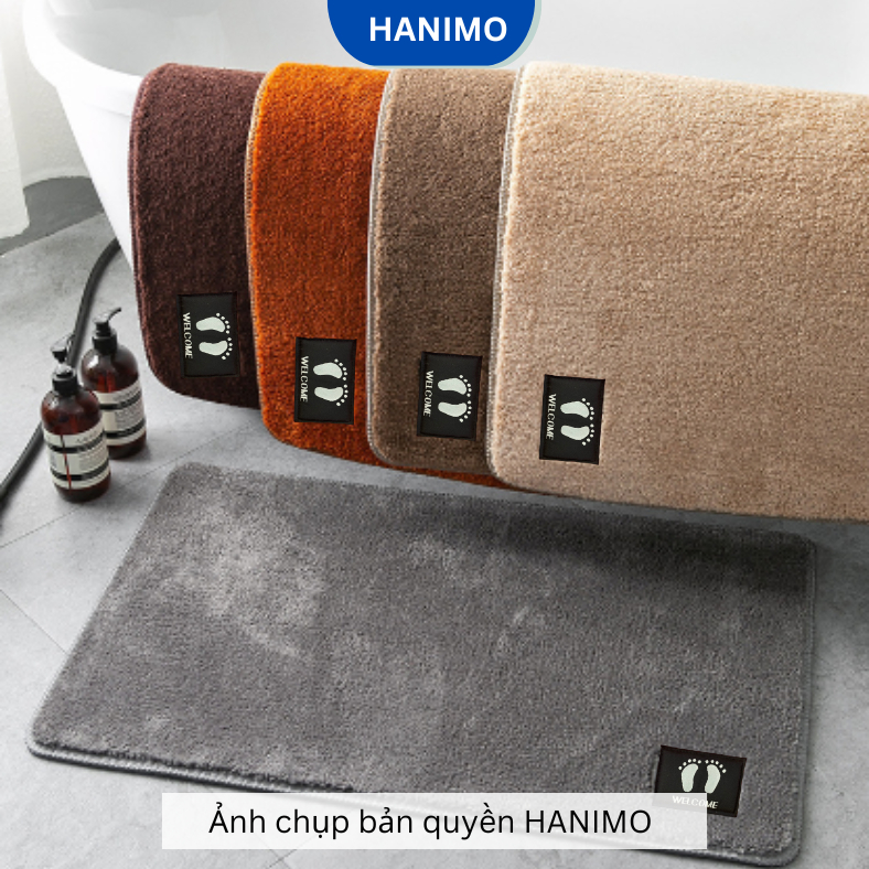 Thảm chùi chân lông cừu mềm mại, thấm hút nước, chống trơn trượt, trang trí phòng ngủ - HANIMO HA06