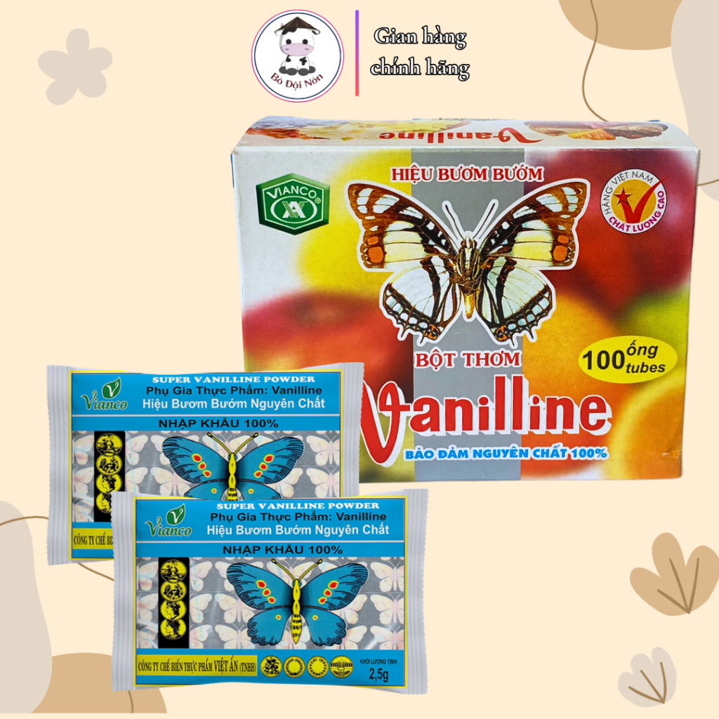 BỘT THƠM VANI HIỆU CON BƯỚM (10 ống/gói)