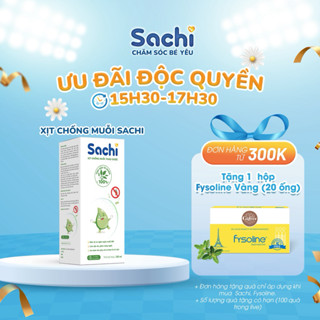 Xịt Chống Muỗi SACHI Thảo Dược An Toàn Lành Tính Chai 100ml Bảo Vệ Da Khỏi Muỗi An Toàn Cho Bé