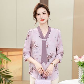 Áo Sơ Mi Nữ Trung Niên A88c - Áo kiểu trung tuổi U40 U50 cho mẹ thời trang mùa hè Đẹp sang trọng cao cấp Bigsize giá rẻ
