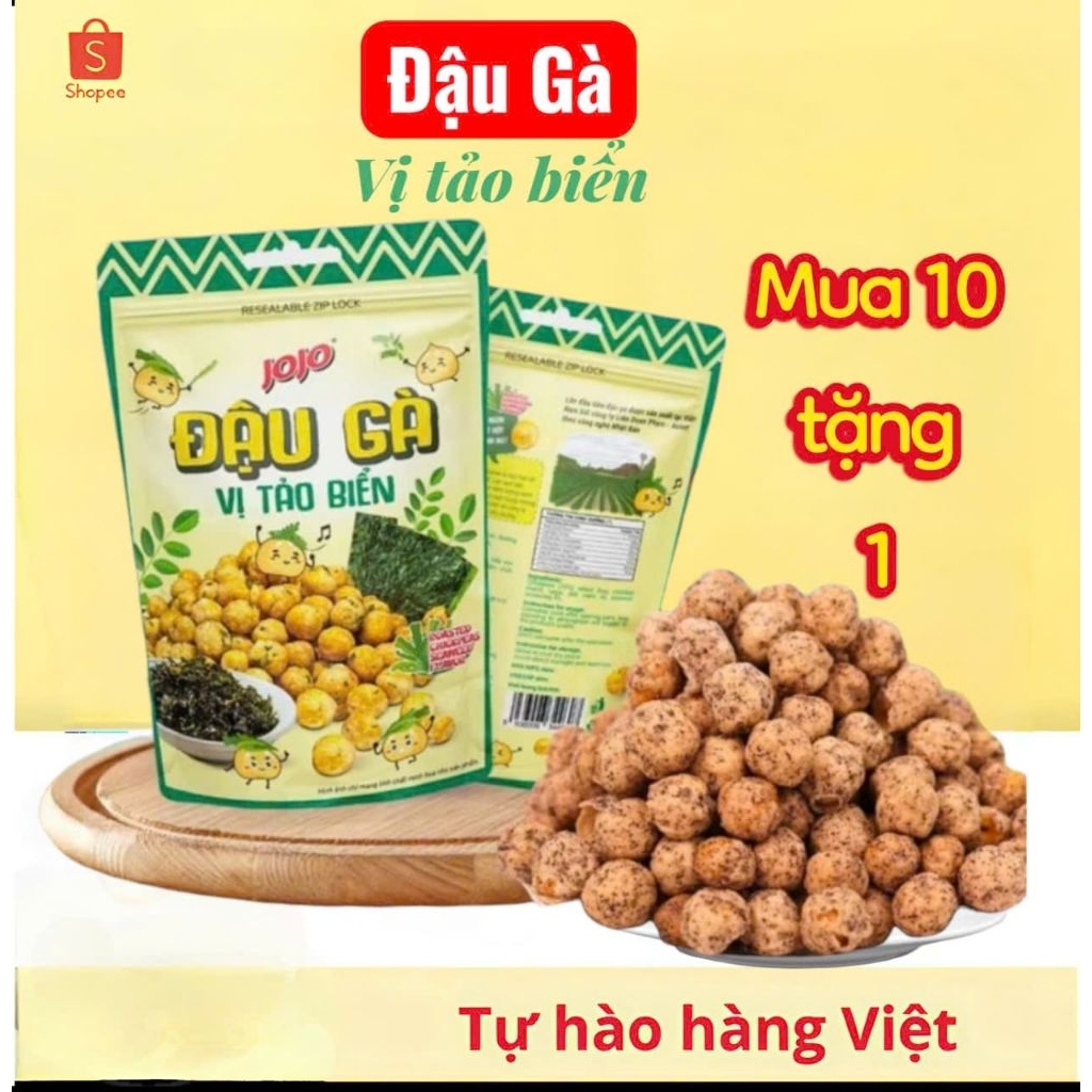 10 bịch Đậu gà vị táo biển60g thơm ngon  ăn vặt đậu gà