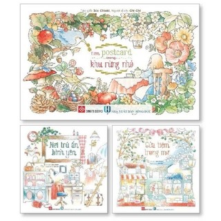 Sách - Bộ 3 Cuốn TÔ MÀU CHỮA LÀNH : Tiệm Postcard Trong Khu Rừng Nhỏ, Nơi Trú Ẩn Bình Yên,Cửa Tiệm Trong Mơ ( lẻ)