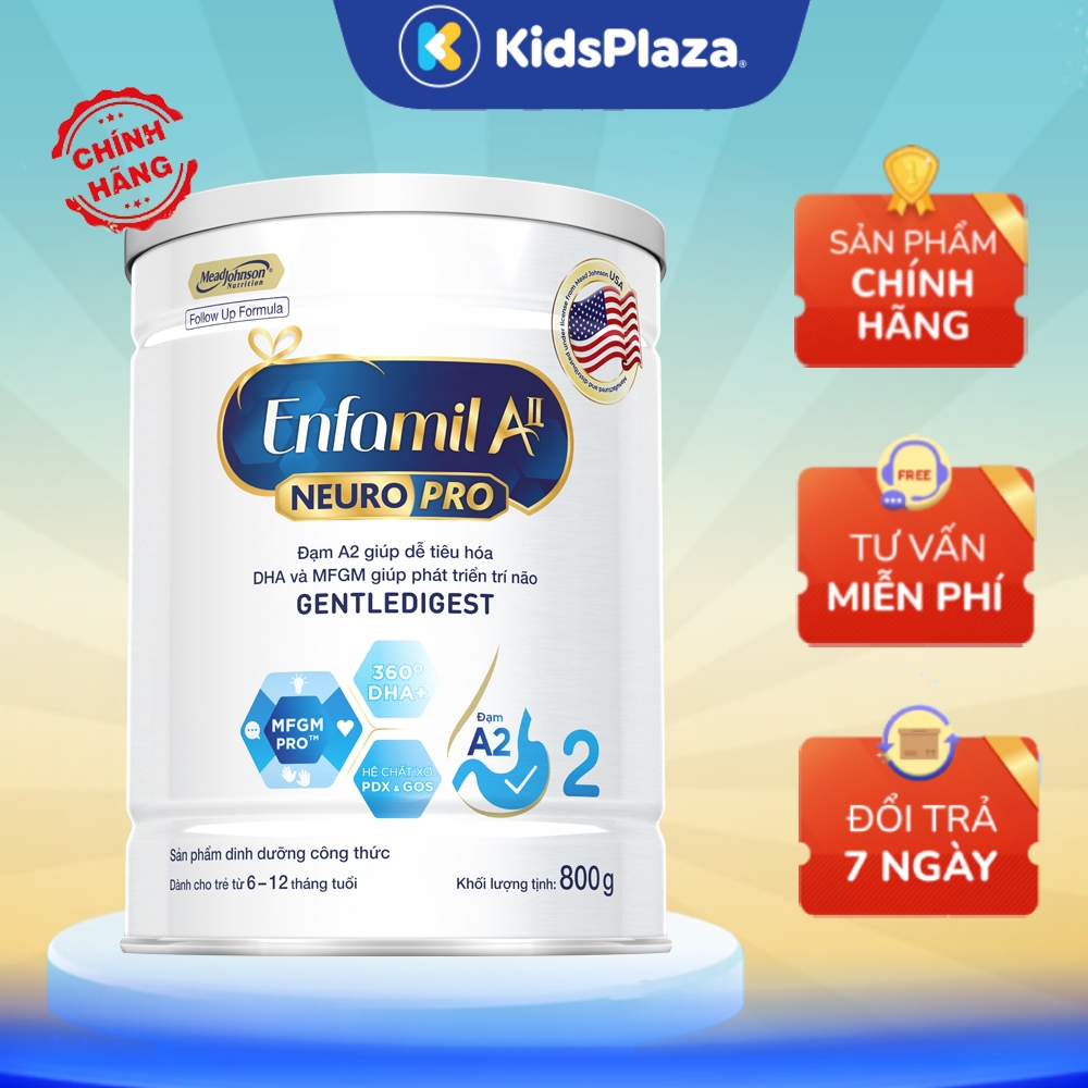 Sữa Enfamil A2 Neuropro số 1/2/3 lon 350g/800g/1700g cho bé từ 0-6 tuổi chính hãng - Kids Plaza