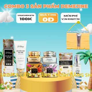 Combo 3 Sản Phẩm Bao Gồm Cặp Kem Ngày Và Đêm Demejine Cùng Sữa Rửa Mặt Dn Plus Và Serum Dn Plus Tặng KCN 30G