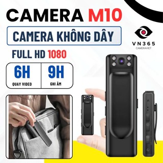 Camera Mini M10 - Cam Không Dây, Mini Nhỏ Gọn Xoay 90 Độ, Kẹp Áo Hít Nâm Châm, Ghi Âm, Hồng Ngoại