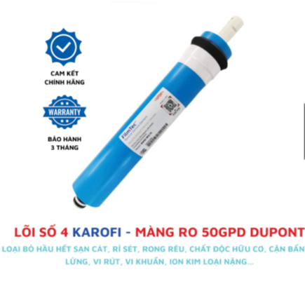 Màng RO Karofi - Lõi số 4 - Màng RO 50GPD Karofi (Hàng có tem bảo hành Karofi)