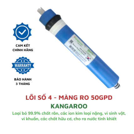 Màng RO Kangaroo, Màng RO Chính Hãng Chất Lượng Cao - Lõi Lọc Kangaroo Số 4 Của Máy Lọc Nước RO