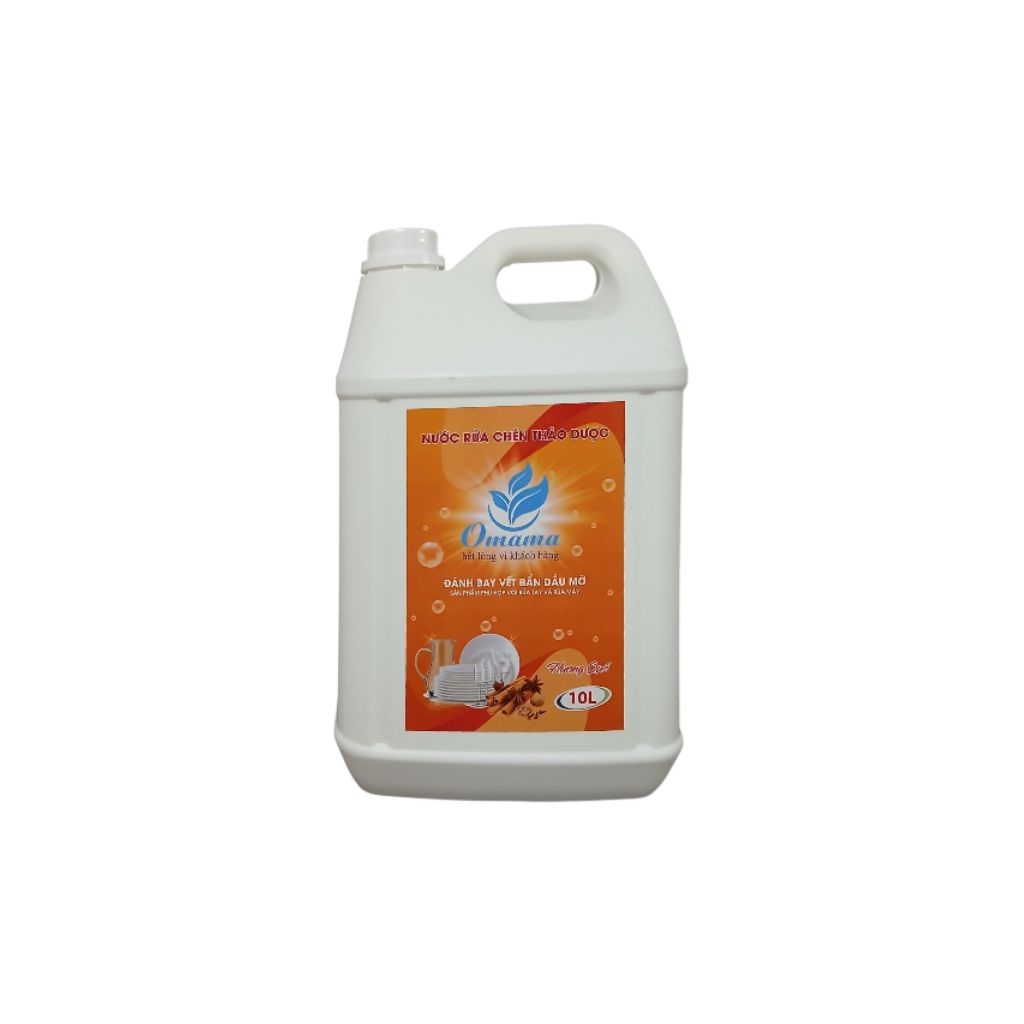 Nước rửa chén thảo dược hương quế Omama can 10L