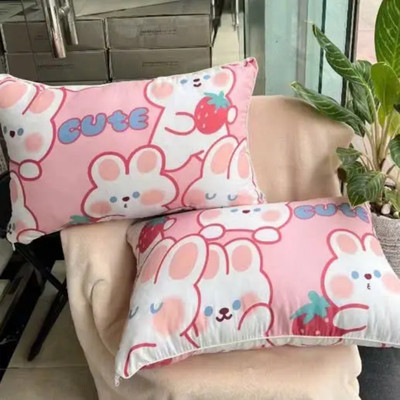 Combo 2 chiếc gối ruột bông gòn kháng khuẩn chống xẹp kích thước 45x65, gối ngủ người lớn họa tiết ND109