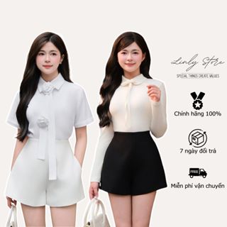Quần short nữ ống rộng cạp cao tiểu thư, quần đùi ngắn nữ dáng xòe bồng Linly Store QS-N9