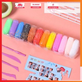  Bộ đất nặn màu siêu nhẹ tự khô - đất sét tạo hình handmade cho bé kèm dụng cụ 