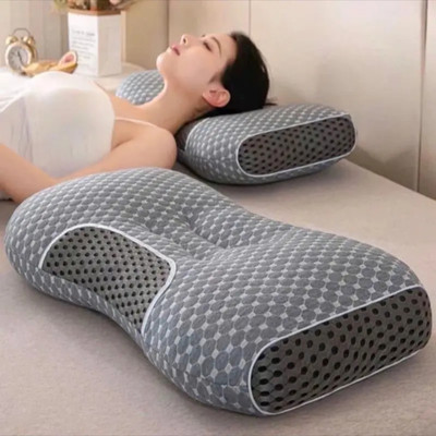 Gối công thái học hỗ trợ tư thế ngủ, gối massage giảm đau mỏi gáy – 1 cái ND110