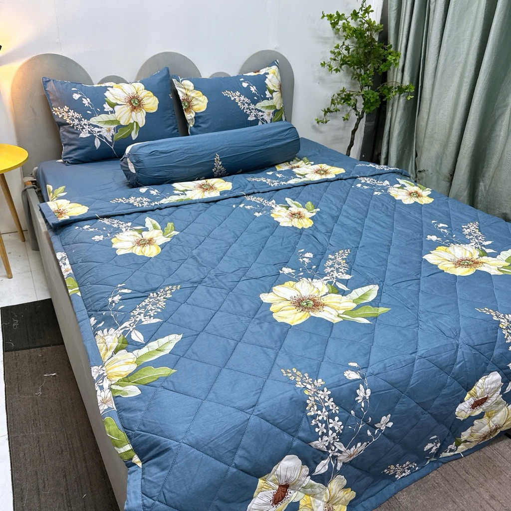 Bộ drap giường cotton Hàn Quốc( nệm dày 10-15 cm)