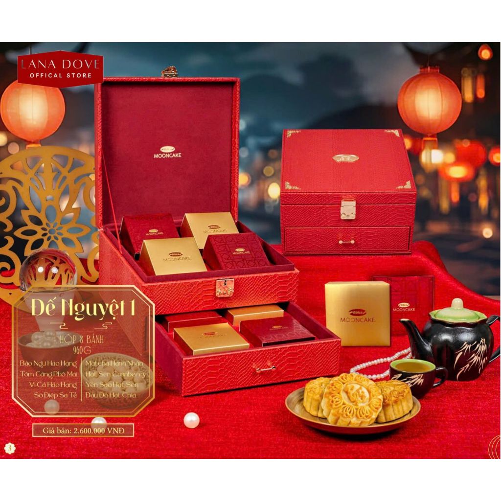 Bánh Trung Thu Cao Cấp - Thương hiệu Bibica - Đế Nguyệt 960g (DN)