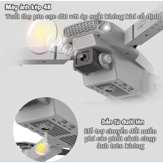 Flycam E88 Pro, 2 camera 4K,pin 1800mah ( tặng túi đựng)