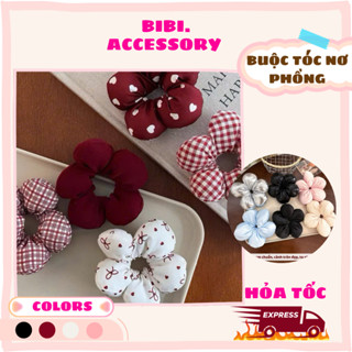  Dây Buộc Tóc Bông Hoa To Phồng Scrunchies Hoa Đeo Tay Phụ Kiện Tóc Phong Cách Hàn Quốc Dễ Thương Cho Nữ BiBi.Accessory 