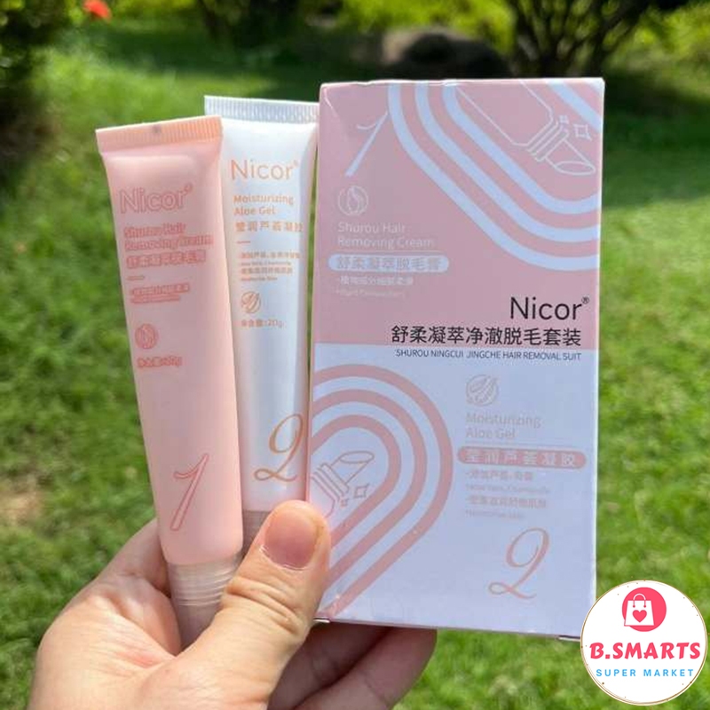 Kem Tẩy Lông Ria Mép Nicor Cho Nam và Nữ Kèm Dưỡng , Kem Wax Lông Thơm Dịu Nhẹ Kèm Dưỡng Ẩm