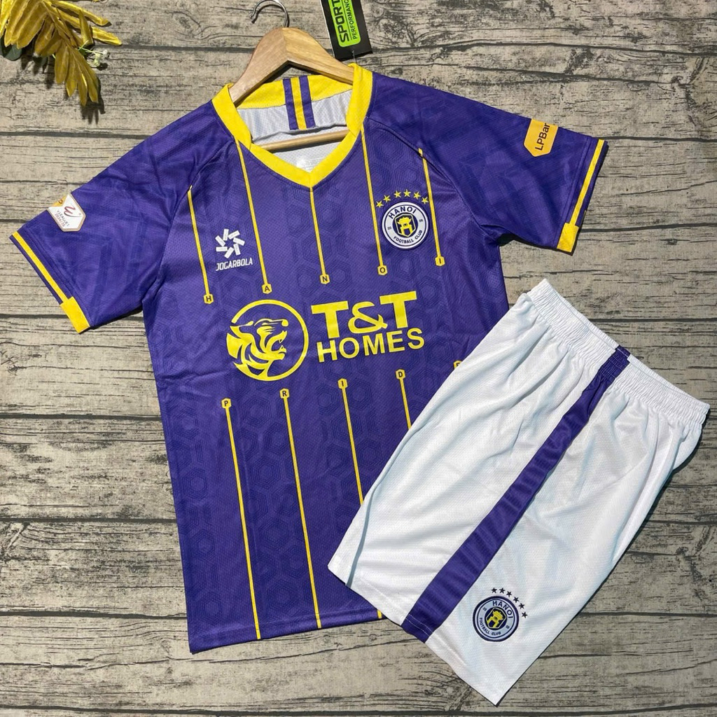 ÁO THI ĐẤU CLB BÓNG ĐÁ HÀ NỘI MÙA GIẢI V.LEAGUE 2024-2025 MÀU TÍM JOGARBOLA