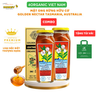Mật ong hữu cơ Golden Nectar leatherwood - Úc - 2 Chai là 1000g Ngon, hiếm và tốt nhất trên thế giới