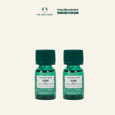 Combo 2 Tinh Dầu Tràm Trà Cho Da Mụn Tea Tree Oil 10ml The Body Shop