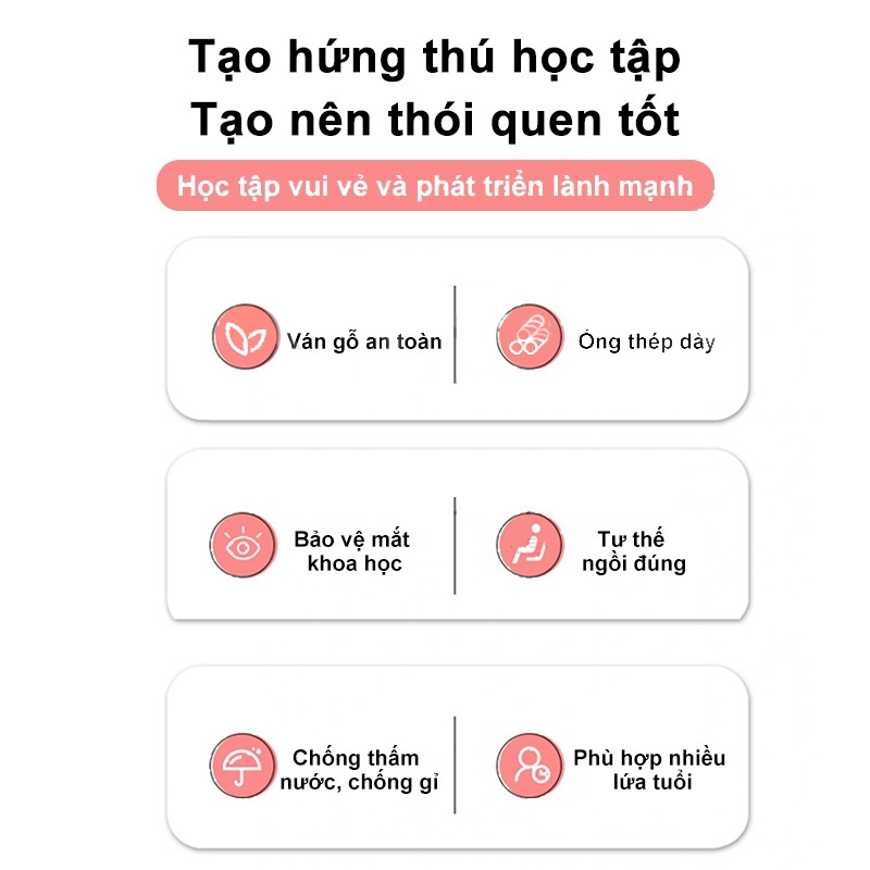Bàn học trẻ em nâng hạ tại nhà công thái học, bàn điều chỉnh độ cao cho học sinh tiểu học. | BigBuy360 - bigbuy360.vn
