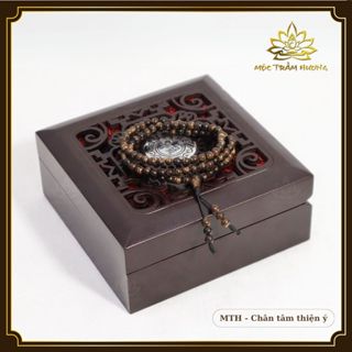 Vòng tay Chuỗi Tràng Hạt 108 Size 4mm Trầm Sánh Chìm - Mộc Trầm Hương MTH