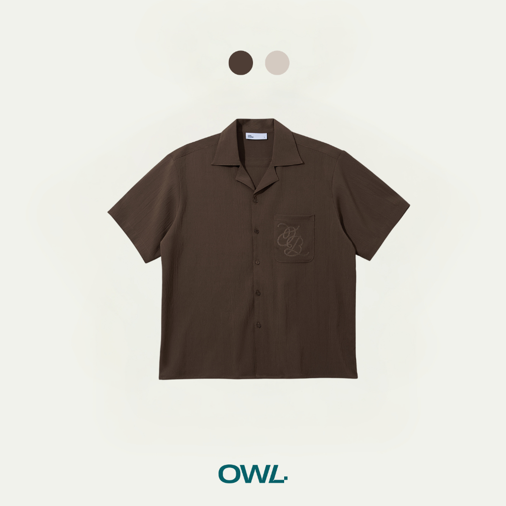 Áo sơ mi cuban Owlbrand Timeless Blues