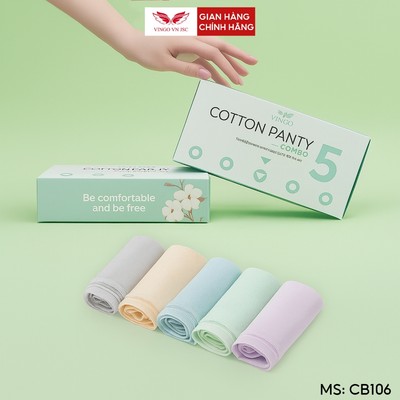 Combo 10 quần lót nữ cotton VINGO/VINGORIA phối viền ren kháng khuẩn CB106