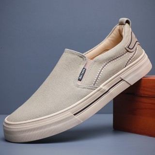 Giày Lười Vải Nam Thương Hiệu Shanbu Chất Liệu Vải Bố Thoáng Khí Đế Cao Su Chống Trơn - Mã 24810