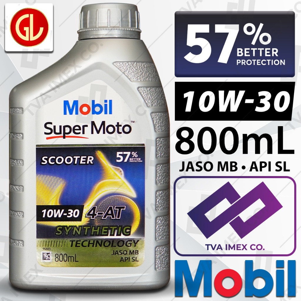 [HỎA TỐC HCM] Nhớt xe tay ga Mobil Super Moto Scooter Mobil Scooter - Mobil 10w40 Mobil 10W30 SMB32