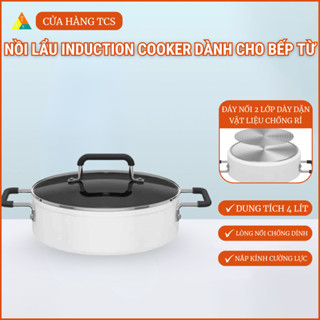 Nồi lẩu 1 ngăn- Nồi lẩu chia 2 ngăn dùng được với bếp từ