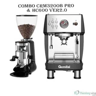 [CHÍNH HÃNG] Combo máy pha cà phê Gemilai CRM3200B Pro và máy xay LD020, LD021, HC600 ver2, LD900N , JX600AD, LD700E